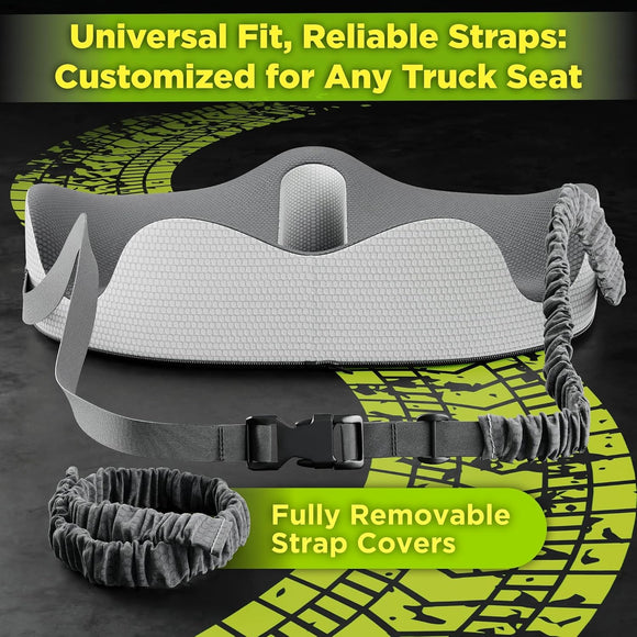 Truck Seat Cushion for Truck Driver Seat Cushion Upgraded Back Support Thick and Firm Memory Foam Pain Relief for Hours of Driving Maximum Tush Comfort and Trucker Approved