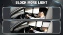 Sun Visor Extender for Car Sun Blocker with Magnetic Sunglass Holder Hanger Clip Ticket Card Organization Pouches Side Sunshade Visor Organizer Accessories Black-4