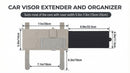 Sun Visor Extender for Car Sun Blocker with Magnetic Sunglass Holder Hanger Clip Ticket Card Organization Pouches Side Sunshade Visor Organizer Accessories Gray-2