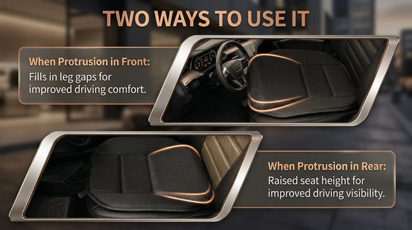 Car Seat Cushion - Memory Foam Car Seat Pad with Breathable Mesh Relief Back Pain Universal Fit Easy to Install Cushion Set for SUV/Truck Etc Black