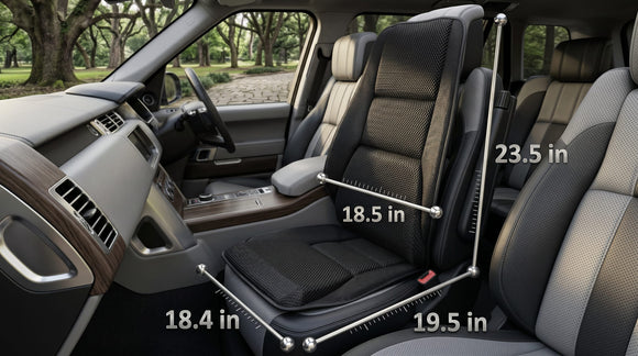 Car Seat Cushion - Memory Foam Car Seat Pad with Breathable Mesh Relief Back Pain Universal Fit Easy to Install Cushion Set for SUV/Truck Etc Black
