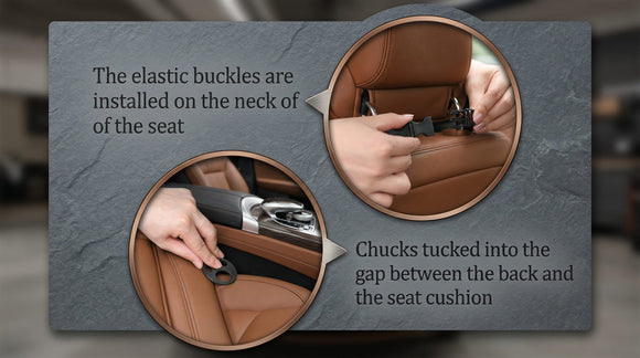 Car Seat Cushion - Memory Foam Car Seat Pad with Breathable Mesh Relief Back Pain Universal Fit Easy to Install Cushion Set for SUV/Truck Etc Black