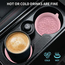 Car Cup Coasters [4 Pack] Silicone Cars Coasters - Universal Non-Slip Recessed Interior Accessories - Cup Holder Inserts Dusty Rose-5
