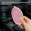 Car Cup Coasters [4 Pack] Silicone Cars Coasters - Universal Non-Slip Recessed Interior Accessories - Cup Holder Inserts Dusty Rose-3