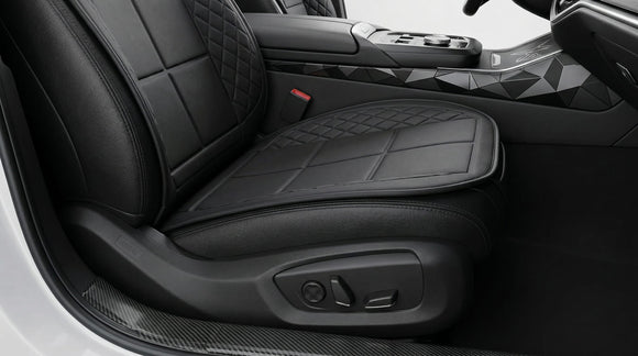 Car Seat Cushions Car Seat Cover Foldable Portable Seat Cover for Back and Seat Cushions with Bottom Anti Slip Silicon(1 Pack/Black)