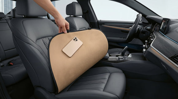 Car Seat Cushions Car Seat Cover Foldable Portable Seat Cover for Back and Seat Cushions with Bottom Anti Slip Silicon(1 Pack/Black)