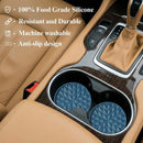 Car Coasters Silicone [4 Pack] 2.75in Universal Mats Non-Slip Embedded Car Interior Accessories Car Cup Holders Insert Coasters DecorDark Blue-6