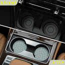 Car Coasters Silicone [4 Pack] 2.75in Universal Mats Non-Slip Embedded Car Interior Accessories Car Cup Holders Insert Coasters DecorLight Blue-1