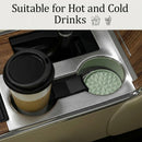 Car Coasters Silicone [4 Pack] 2.75in Universal Mats Non-Slip Embedded Car Interior Accessories Car Cup Holders Insert Coasters DecorSage Green-4