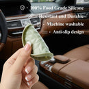 Car Coasters Silicone [4 Pack] 2.75in Universal Mats Non-Slip Embedded Car Interior Accessories Car Cup Holders Insert Coasters DecorSage Green-2