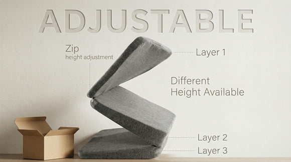 Adjustable Car Booster Seat for Short Drivers 3 Heights for Different People Adult Car Seat Cushions for Driving Supportive Car Seat Pad for Lower Back Pain Reduce (17x13.8x6.3 Grey)
