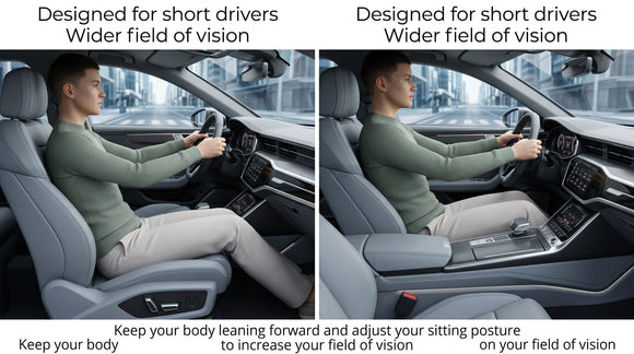 Adjustable Car Booster Seat for Short Drivers 3 Heights for Different People Adult Car Seat Cushions for Driving Supportive Car Seat Pad for Lower Back Pain Reduce (17x13.8x6.3 Grey)