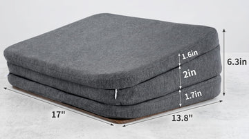 Adjustable Car Booster Seat for Short Drivers 3 Heights for Different People Adult Car Seat Cushions for Driving Supportive Car Seat Pad for Lower Back Pain Reduce (17x13.8x6.3 Grey) - 0