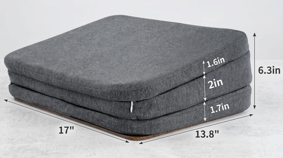 Adjustable Car Booster Seat for Short Drivers 3 Heights for Different People Adult Car Seat Cushions for Driving Supportive Car Seat Pad for Lower Back Pain Reduce (17x13.8x6.3 Grey)