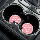 4 PCS Bling Car Cup Coaster 2.75 Inch Anti-Slip Cup Holder Insert Coasters Universal Crystal Rhinestone Auto Drink Car Cup Mat Interior Car Accessories for Women Girls (Pink)-1