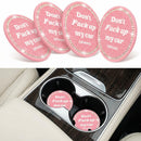 4 PCS Bling Car Cup Coaster 2.75 Inch Anti-Slip Cup Holder Insert Coasters Universal Crystal Rhinestone Auto Drink Car Cup Mat Interior Car Accessories for Women Girls (Pink)-4
