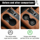2 Pack Bling Car Cup Holder Coaster 2.75 Inch Anti-Slip Auto Insert Cup Coaster Crystal Car Drink Cup Mat Perfect for Women Girls Universal Interior Decor Accessories (Black)-2