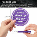 2 Pack Bling Car Cup Holder Coaster 2.75 Inch Anti-Slip Auto Insert Cup Coaster Crystal Car Drink Cup Mat Perfect for Women Girls Universal Interior Decor Accessories (Purple)-2