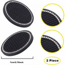 2PCS Cute Kitty Cup Holder Coasters Black Silicone Anti-Slip Car Coasters Cup Pads for Home Office Universal 2.75 Inch-6