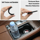 2PCS Cute Kitty Cup Holder Coasters Black Silicone Anti-Slip Car Coasters Cup Pads for Home Office Universal 2.75 Inch-2