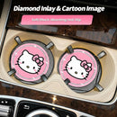 2PCS Cute Kitty Cup Holder Coasters Black Silicone Anti-Slip Car Coasters Car Cup Pads Universal 2.75 Inch-5