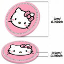 2PCS Cute Kitty Cup Holder Coasters Black Silicone Anti-Slip Car Coasters Car Cup Pads Universal 2.75 Inch-2