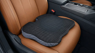 Premium Car Seat Cushion for Enhanced Comfort - 100% Polyurethane Wedge-Shaped Memory Foam Design Improves Driving Visibility & Relieves Sciatica and Coccyx Pain.