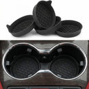 Car Cup Holder Coaster Silicone Cup Holder Insert Universal Non-Slip Cup Holders Car Accessories Interior for Women and Man Interior Sets 4 Pack Black-1