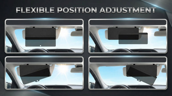 Polarized Car Sun Visor Extender Upgraded Polarized Car Visor Extender Sun Blocker UV400 Universal Visor Extension for Sun Blocker Adjustable Sun Visor Glare UV Protector