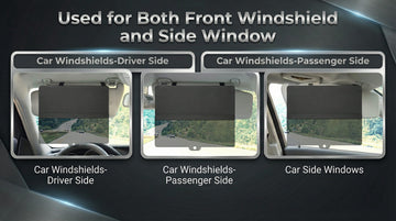 Polarized Car Sun Visor Extender Upgraded Polarized Car Visor Extender Sun Blocker UV400 Universal Visor Extension for Sun Blocker Adjustable Sun Visor Glare UV Protector - 0