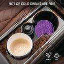 Car Coasters for Cup Holders [4 Pack] - 2.75In Silicone Auto Mug Mats - Universal Non-Slip Recessed Car Interior AccessoriesDeep Purple-4