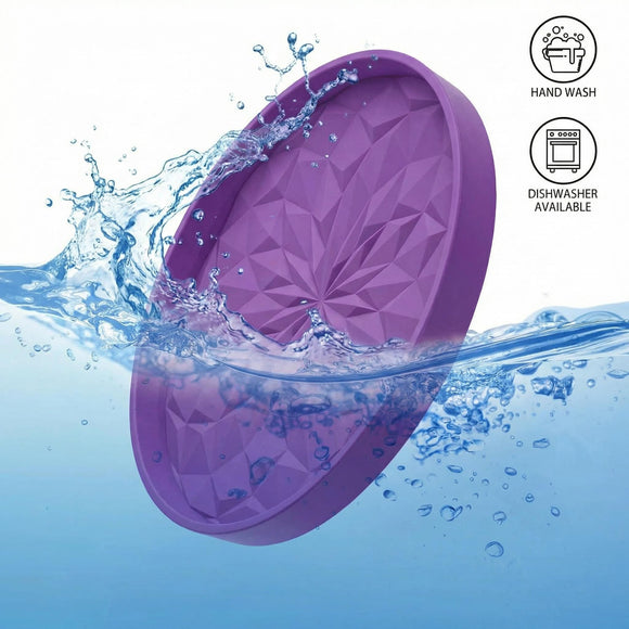 Car Coasters for Cup Holders [4 Pack] - 2.75In Silicone Auto Mug Mats - Universal Non-Slip Recessed Car Interior AccessoriesDeep Purple