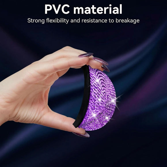 Bling Cup Holder Coasters for Car 2PCS Universal Non-Slip Cup Holder Embedded Decorative Coasters Shiny Crystal Car Interior Accessories Gifts for Women (Purple)