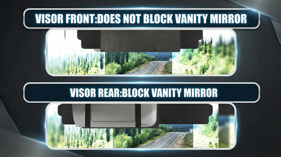 Polarized Sun Visor for Car with 2 Side Sunshade Upgraded UV400 Car Sun Visor Extension with PC Lens and Side Sunshade Anti-Glare Visor for Safe Organizer Accessories (1 Pack)