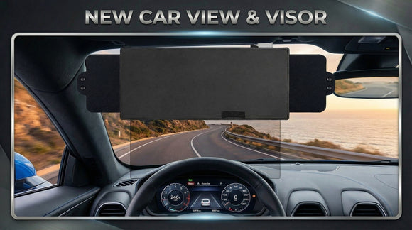 Polarized Sun Visor for Car with 2 Side Sunshade Upgraded UV400 Car Sun Visor Extension with PC Lens and Side Sunshade Anti-Glare Visor for Safe Organizer Accessories (1 Pack)