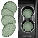Car Coasters 3.15in[4 Pack] Car Accessories Fit for SUV and Trucks Silicone Mats Non-Slip Car Cup Holders Insert Coasters Car Interior Accessories Decor Gift Sage Green-6