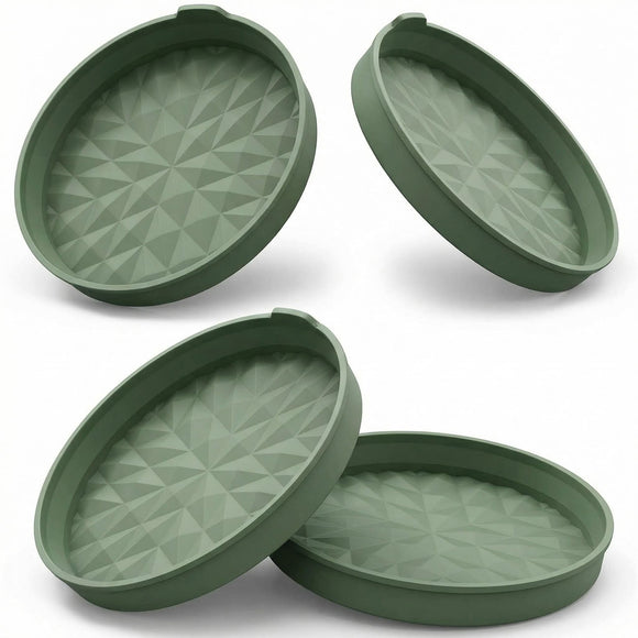 Car Coasters 3.15in[4 Pack] Car Accessories Fit for SUV and Trucks Silicone Mats Non-Slip Car Cup Holders Insert Coasters Car Interior Accessories Decor Gift Sage Green