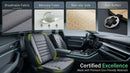 Car Seat Cushion with Back Support Pillow: Enhanced Comfort Memory Foam Design for Pain Relief Ideal for Drivers and Office Use - Ergonomic Lumbar Comfort for Long Sitting - Dark Grey-6