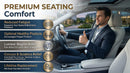 Car Seat Cushion with Back Support Pillow: Enhanced Comfort Memory Foam Design for Pain Relief Ideal for Drivers and Office Use - Ergonomic Lumbar Comfort for Long Sitting - Dark Grey-4