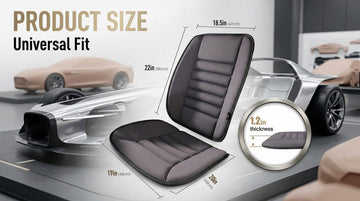 Car Seat Cushion with Back Support Pillow: Enhanced Comfort Memory Foam Design for Pain Relief Ideal for Drivers and Office Use - Ergonomic Lumbar Comfort for Long Sitting - Dark Grey - 0