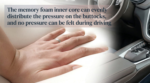 Adult Car Booster Seat Cushion Car Seat Driver Height Boost Mat Memory Foam Car Seat Cushions Pad Improve Driving View Non-Slip 3D Office Chair Cushion Pressure Relief