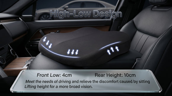 Adult Car Booster Seat Cushion Car Seat Driver Height Boost Mat Memory Foam Car Seat Cushions Pad Improve Driving View Non-Slip 3D Office Chair Cushion Pressure Relief