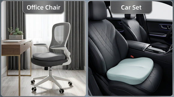 Adult Car Booster Seat Cushion Car Seat Driver Height Boost Mat Memory Foam Car Seat Cushions Pad Improve Driving View Non-Slip 3D Office Chair Cushion Pressure Relief