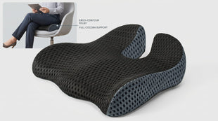 Booster Car Seat Cushion Ergonomic Design for Coccyx Sciatica Pain Relief & Better Visibility Non-Slip Base with Breathable Mesh Cover Memory Foam for Long Drive Comfort in Car Truck Van Motorhome