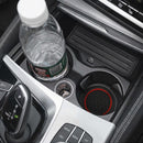 4PCS Car Cup Holder Coasters 2.75 Inch Non-Slip Insert Water Bottle Holder Pads Dustproof Automotive Interior Accessories Mat Universal for Vehicles Trucks RVs and MoreBlack/Red-5