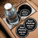 2 PCS Bling Car Cup Coaster 2.75 Inch Anti-Slip Cup Holder Insert Coasters Crystal Rhinestone Auto Drink Car Cup Mat for Women Girls Universal Interior Car Accessories (Black)-1