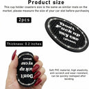 2 PCS Bling Car Cup Coaster 2.75 Inch Anti-Slip Cup Holder Insert Coasters Crystal Rhinestone Auto Drink Car Cup Mat for Women Girls Universal Interior Car Accessories (Black)-4