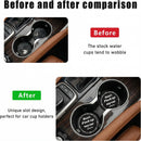 2 PCS Bling Car Cup Coaster 2.75 Inch Anti-Slip Cup Holder Insert Coasters Crystal Rhinestone Auto Drink Car Cup Mat for Women Girls Universal Interior Car Accessories (Black)-3