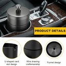 Car Ashtray with Lid Stainless Steel Smokeless Smell Proof Auto Ash Tray Detachable Mini Portable Cup Holder Cigarette Ashtray for Vehicle Office Home Car Accessories (Black)-4