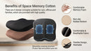 Adult Booster Car Seat Cushion Wedge Memory Foam Pad for Driving Seat Effectively Increase Height by 3.94 inch Car Travel Accessories for Long Trips (Black)-6